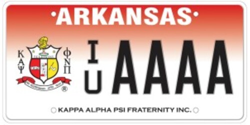 Kappa Alpha PSI Fraternity License Plate