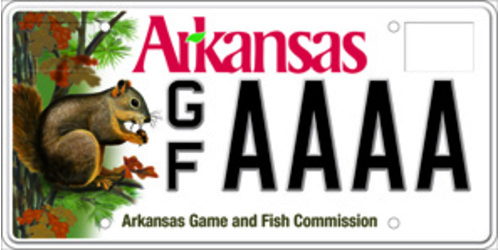 Game and Fish Squirrel License Plate