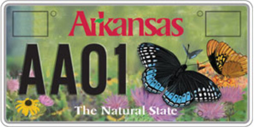 Game and Fish Butterfly License Plate