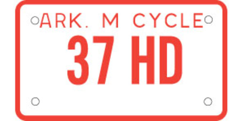 Personalized Motorcycle License Plate