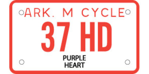 Purple Heart Motorcycle License Plate