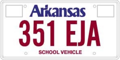 School Vehicle License Plate
