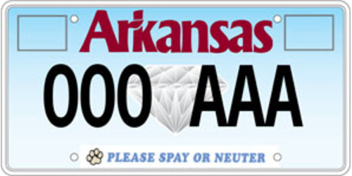 Support Spay or Neutering Specialty License Plate for North Little Rock Friends of Animals, Inc.