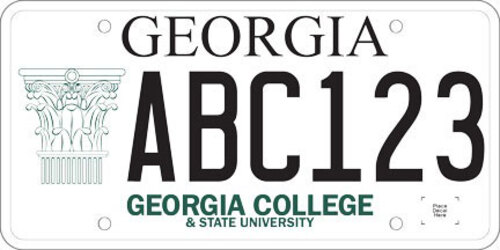 Georgia College and State University - New plates are no longer available