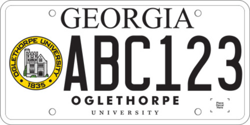 Oglethorpe University - New plates are no longer available