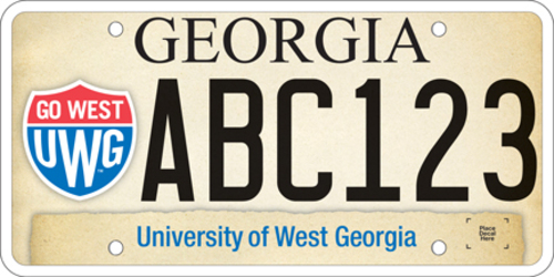 University of West Georgia (New Design) - New plates are no longer available