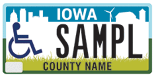 Persons with Disabilities plate and sticker