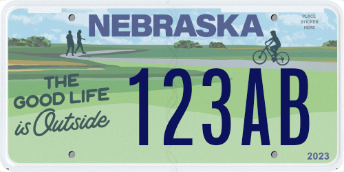 The Good Life Is Outside license plates