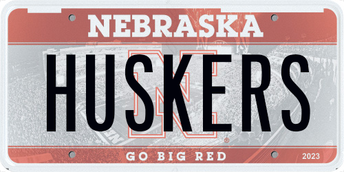 Husker License Plate