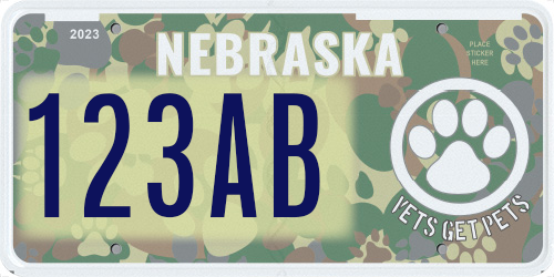 Vets Get Pets license plate