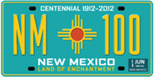 Standard Centennial License Plate