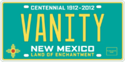 Centennial Vanity Plate