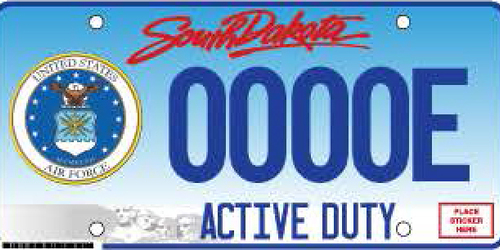 Air Force Vehicle Plate - Active Duty