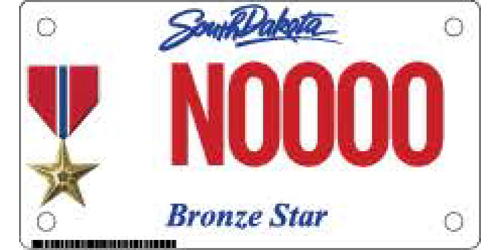 Bronze Star Plates - Motorcycle