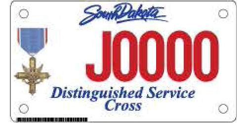 Distinguished Service Cross Plates - Motorcycle