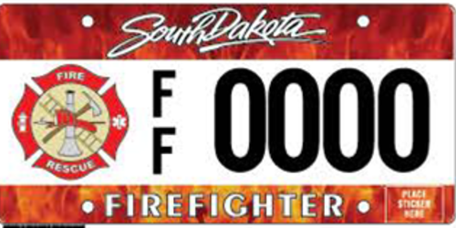 Firefighter License Plate