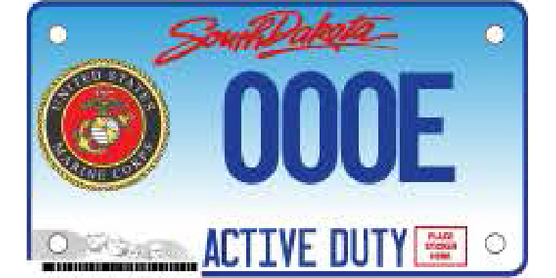 Coast Guard Motorcycle Plate - Active Duty
