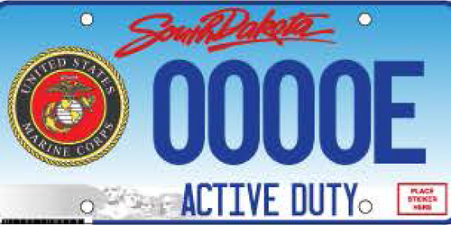 Army Motorcycle Plate - Active Duty