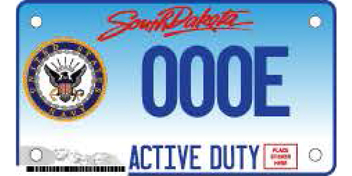 Navy Motorcycle Plate - Active Duty