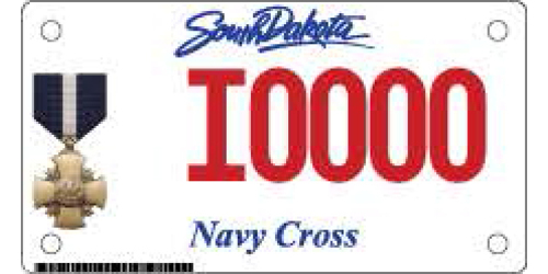 Navy Cross Plates - Motorcyle