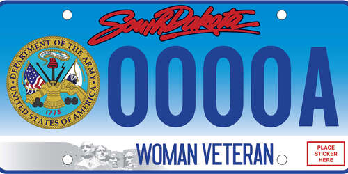 Army Plates - Woman Veteran Vehicle Plate        