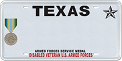 Disabled Veteran with Armed Forces Service Medal