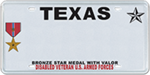Disabled Veteran with Bronze Star Medal with Valor