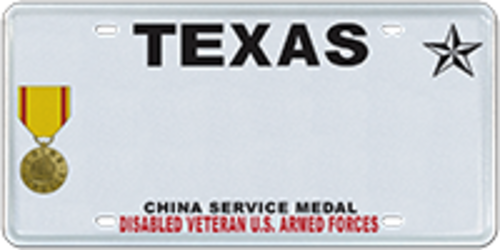 Disabled Veteran with China Service Medal