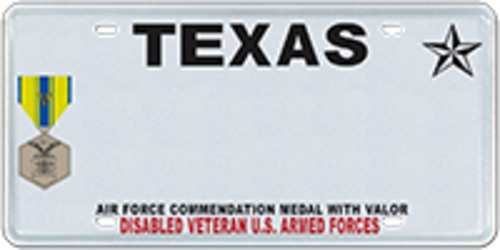 Disabled Veteran with Commendation Medal with Valor, Air Force