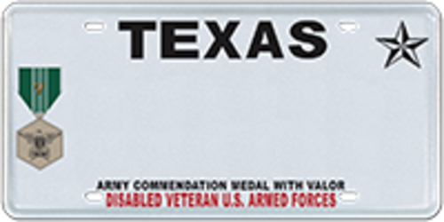 Disabled Veteran with Commendation Medal with Valor, Army