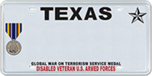 Disabled Veteran with Global War on Terrorism Service Medal