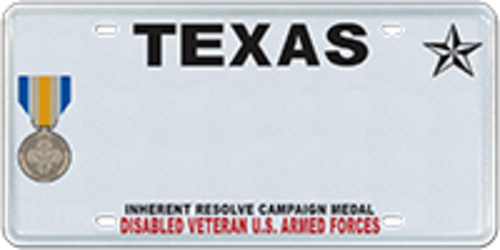 Disabled Veteran with Inherent Resolve Campaign Medal