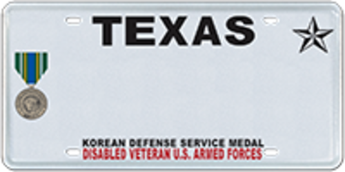 Disabled Veteran with Korean Defense Service Medal