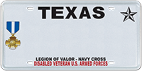 Disabled Veteran with Legion of Valor - Navy Cross Medal