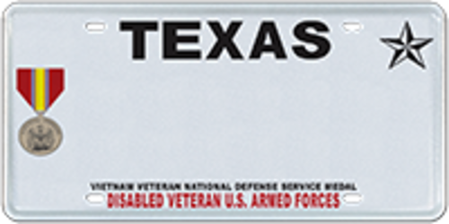 Disabled Veteran with Vietnam War National Defense Service Medal