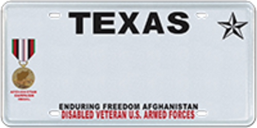 Disabled Veteran with Operation Enduring Freedom Medal