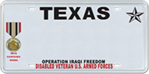 Disabled Veteran with Operation Iraqi Freedom Medal