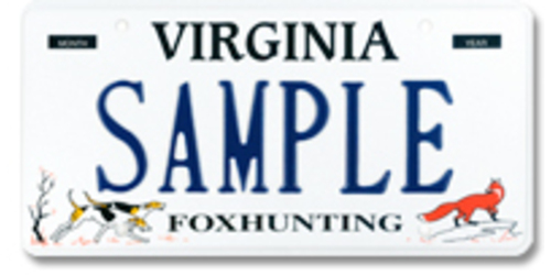 Fox Hunting License Plate